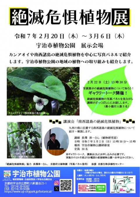 絶滅危惧植物展チラシ