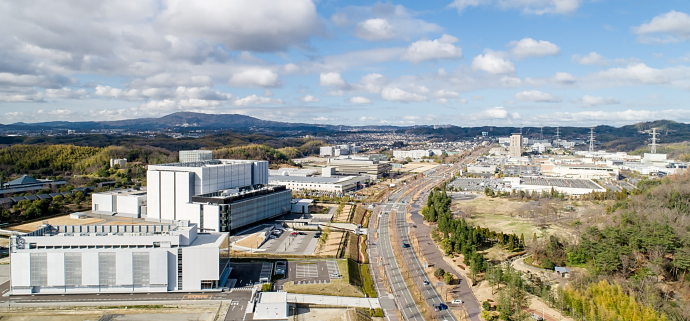 学研都市の全景