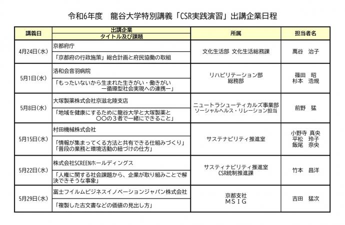 出講日程