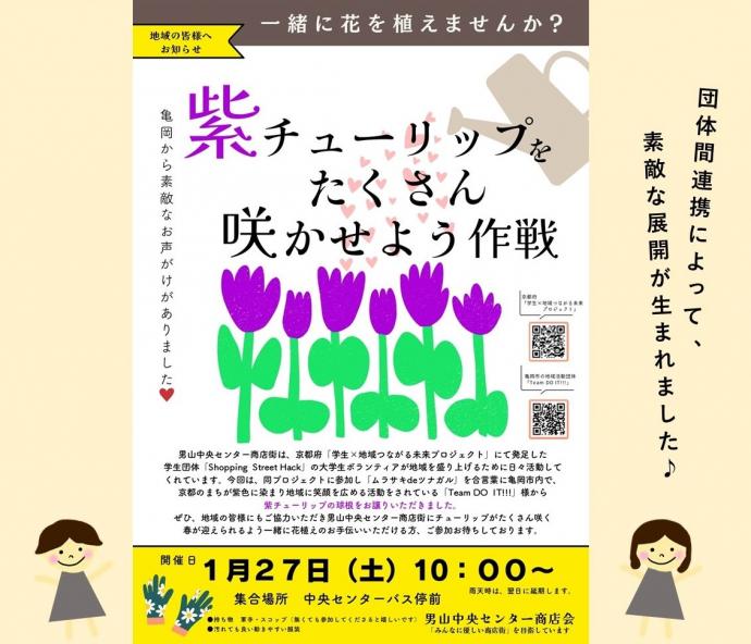 チューリップ植え付けイベントのチラシ画像