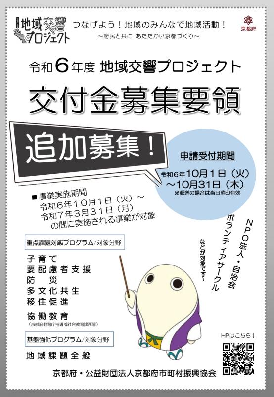 令和6年度地域交響プロジェクト交付金追加募集要領