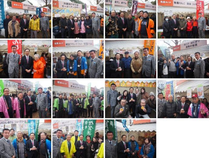 ふるさと屋台村激励に出席する知事