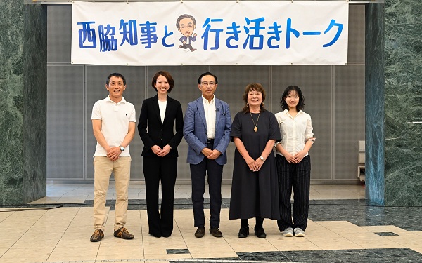 西脇知事と行き活きトークに出席する知事