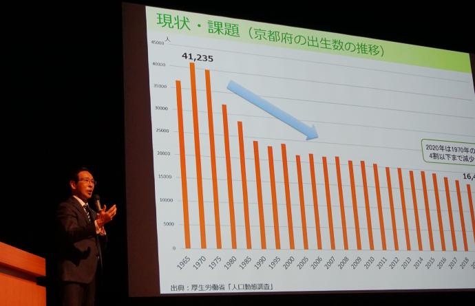 京都府女性の船40周年記念講演会に出席する知事