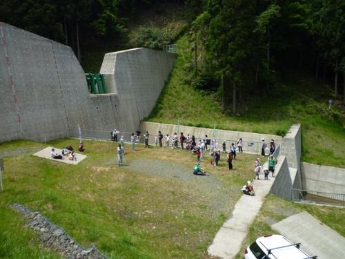 鍋谷川砂防堰堤全景