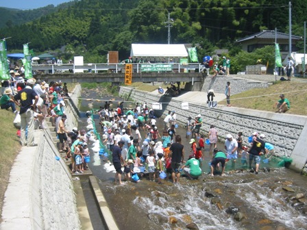 魚つかみ大会