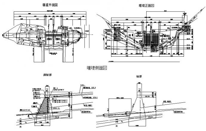 シブラ谷川砂防えん堤構造図です。