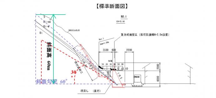 北二断面図