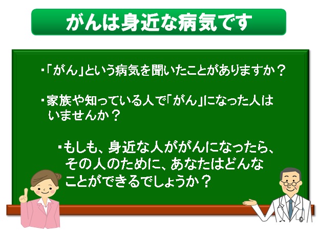 画像：がんは身近な病気です