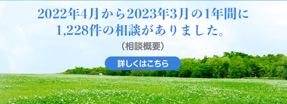2022年4月から2023年3月の1年間に1,228件の相談がありました