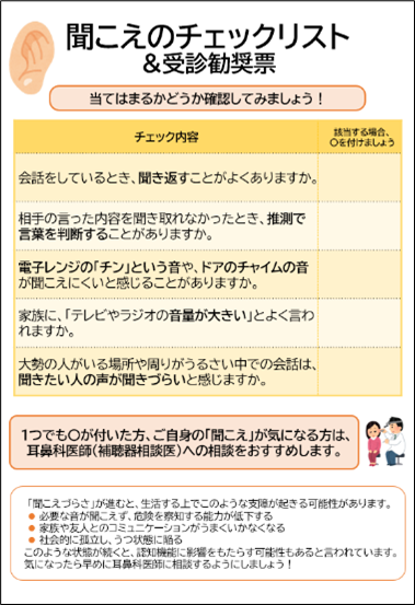 聞こえのチェックリスト