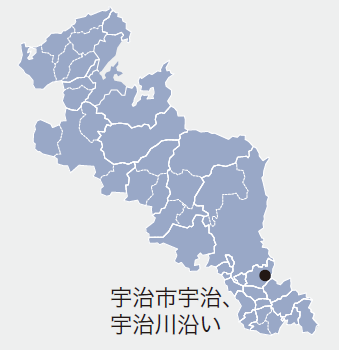 宇治市宇治、宇治川沿い