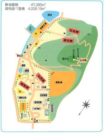 本校の敷地・建物の配置図