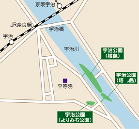 宇治公園周辺の地図