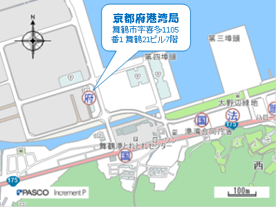 港湾局の位置図