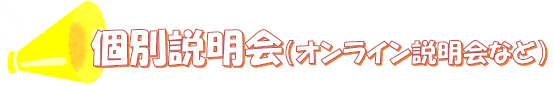 個別説明会（オンライン説明会など）