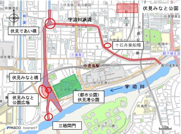 伏見港公園位置図