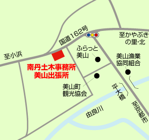 南丹土木事務所美山出張所への地図