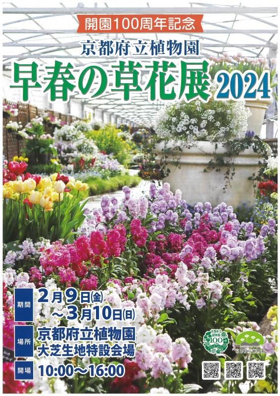 早春の草花展2024チラシ