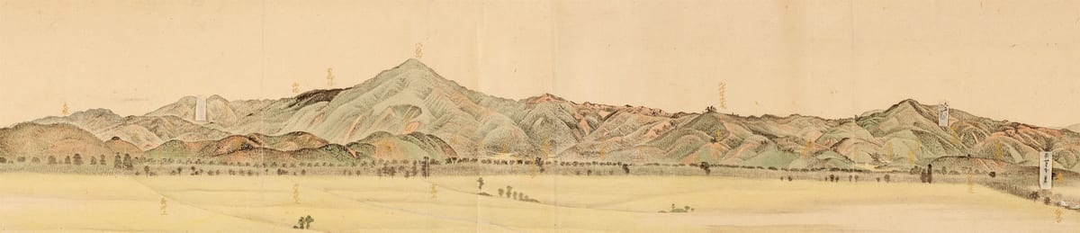 東山三十六峯図巻（洛北岩倉から如意ケ嶽付近）