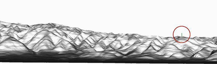 図30 AutoCADによる現況地形モデル