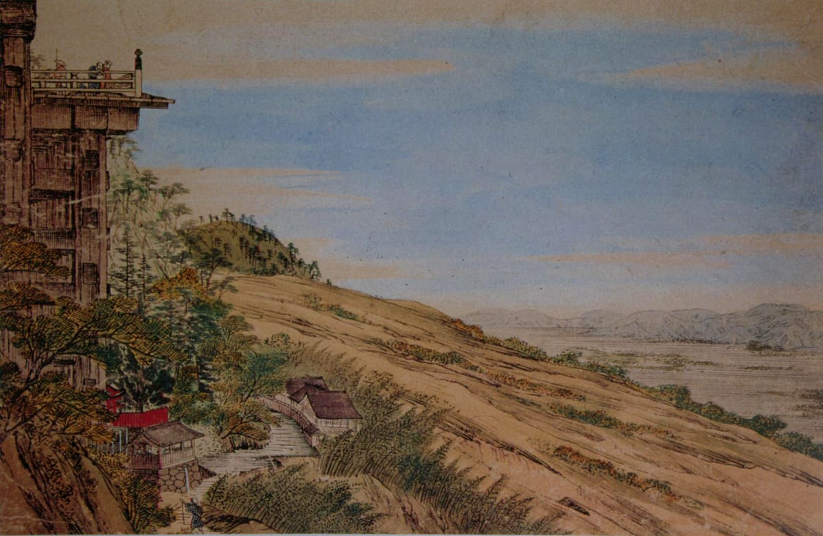 応挙の眼鏡絵「清水寺」