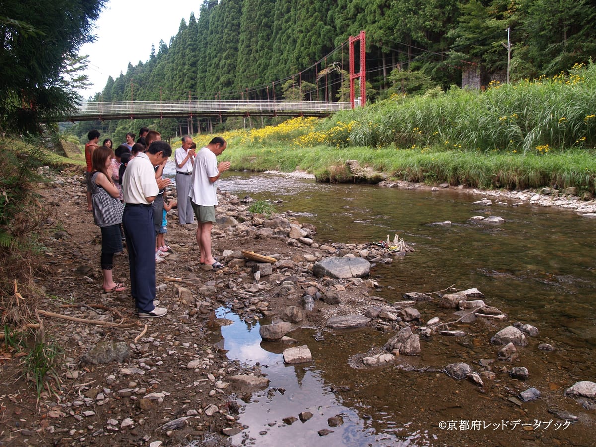 写真1　大堰川でかつて木を筏に組んで流した最上流地点。ここから下流では、筏流しが行われた。花脊原地新田。2007年。