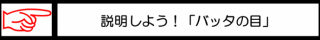 説明しよう「バッタの目」