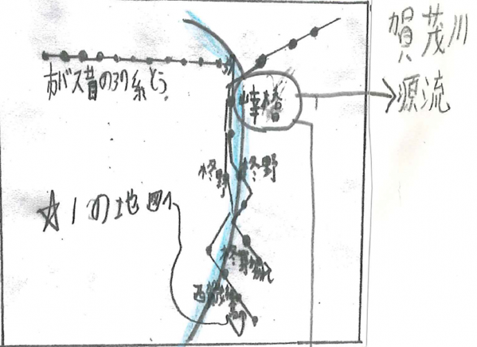 源流地域の地図