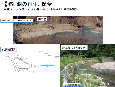 瀬・淵の再生、保全のイメージ