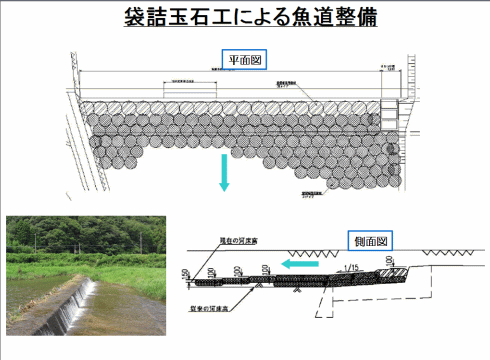 袋詰玉石工の構造図