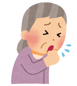 咳をしている女性
