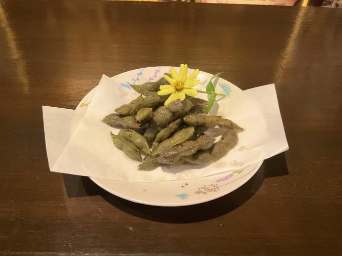 黒枝豆のオリーブ焼き