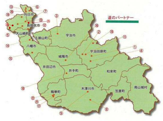 さわボラ構成団体及び活動場所位置図R6.8